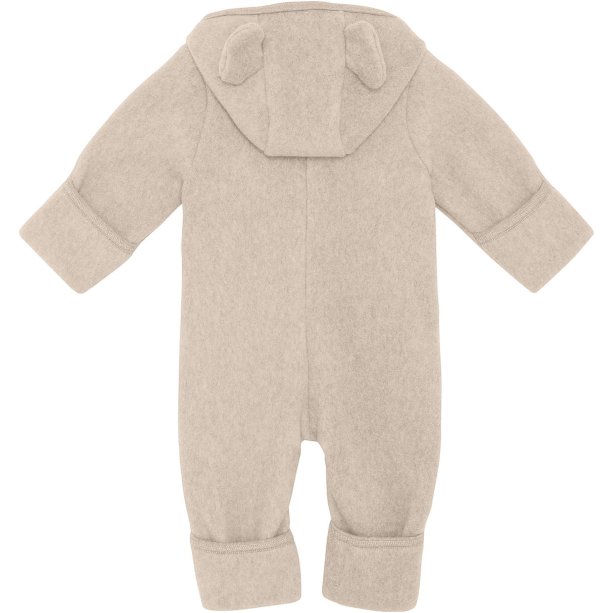 Huttelihut Camel Melange Pram Suit Ears Cot. Fleece