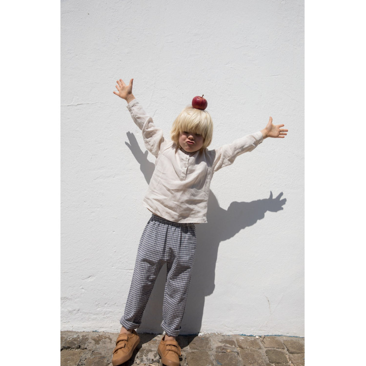 MarMar Cotton Linen Marine Check Panto Pants