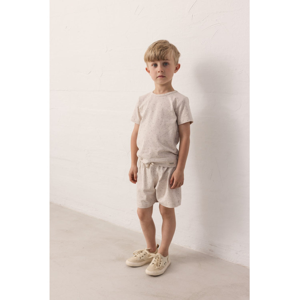 MarMar Modal Smooth Print Beige Mel Dot Tago T-shirt