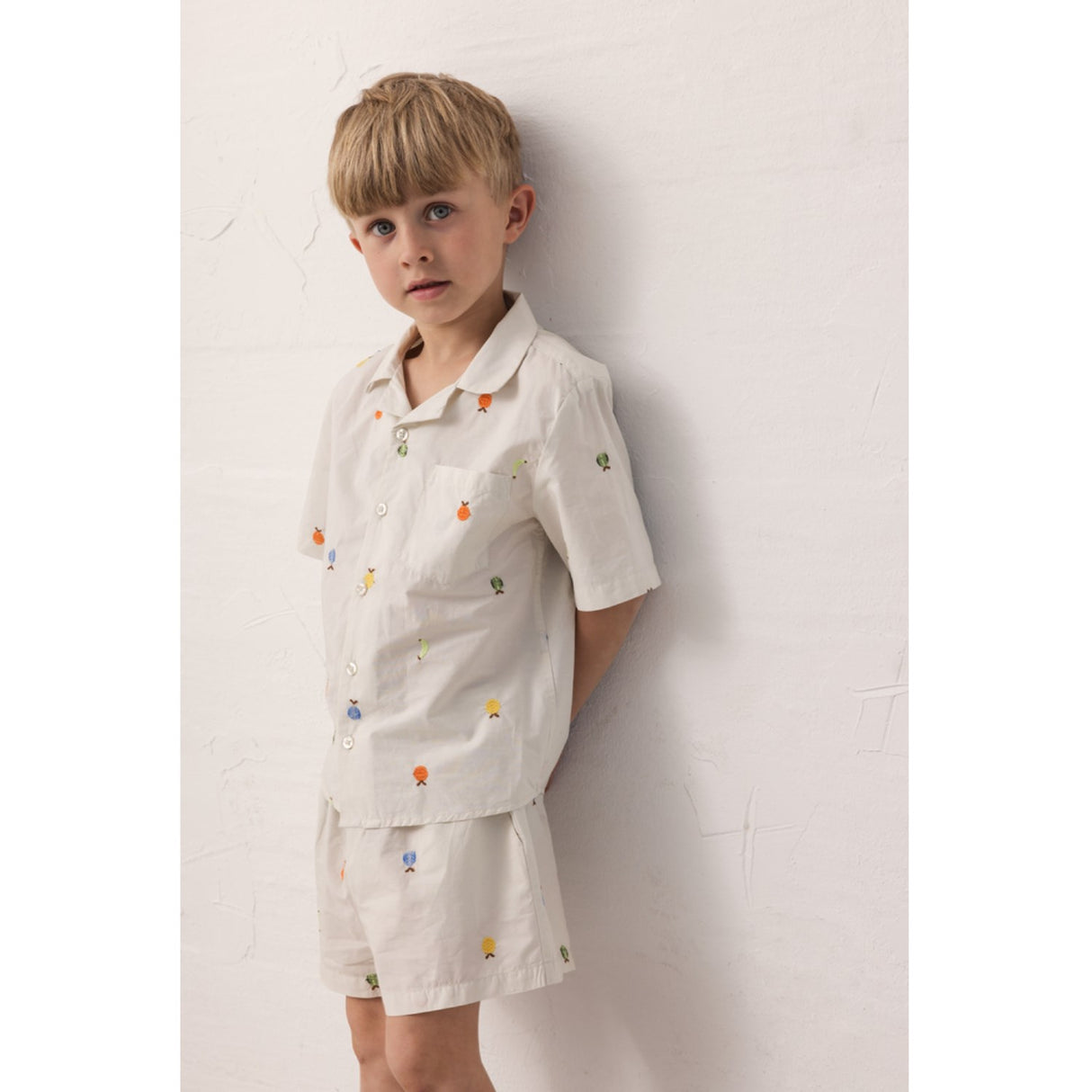 MarMar Poplin Fruit Emb Tage Shirt