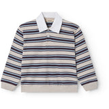 MarMar Modal Sweat College Stripe Thanos Polo Blouse