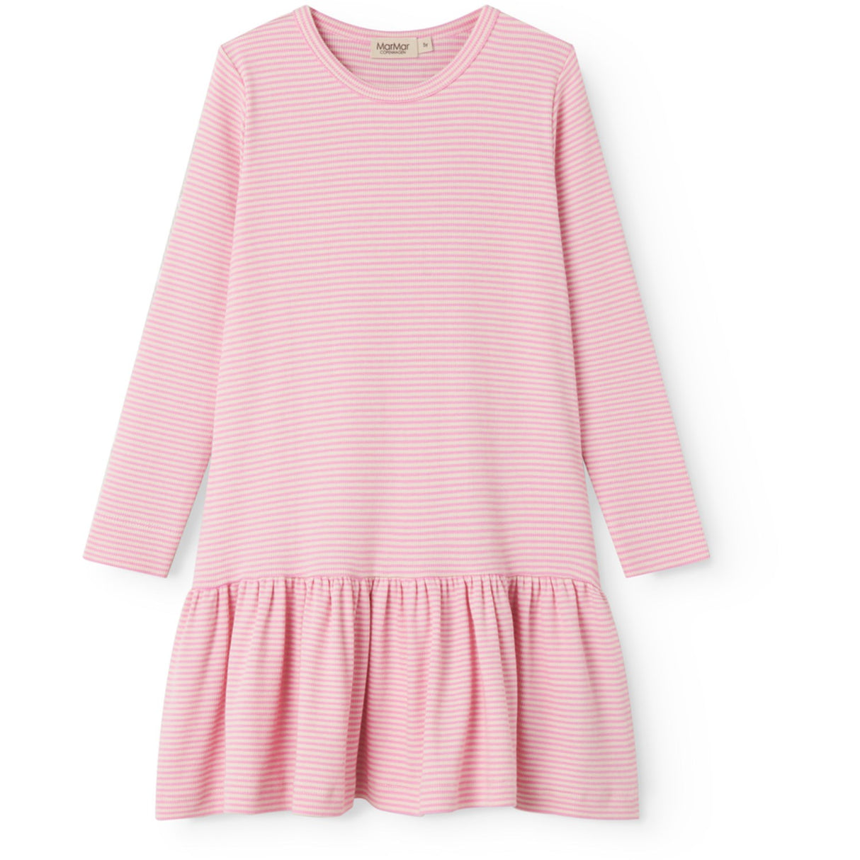 MarMar Modal Fine Rib Pink Stripe Diro Dress