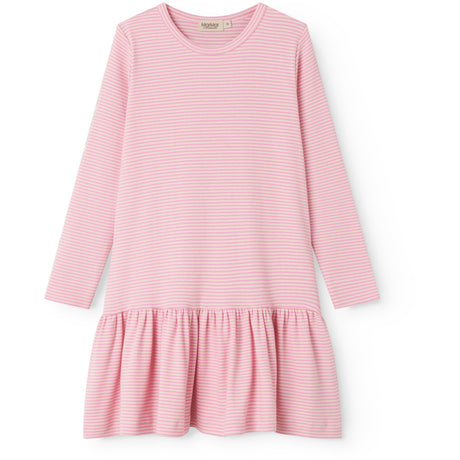 MarMar Modal Fine Rib Pink Stripe Diro Dress