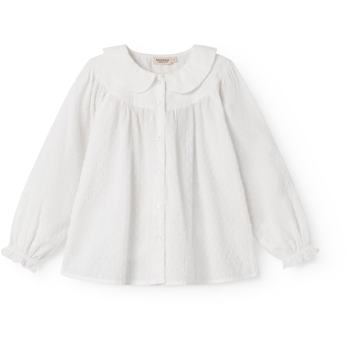 MarMar Fine Dobby White Trissy Blouse