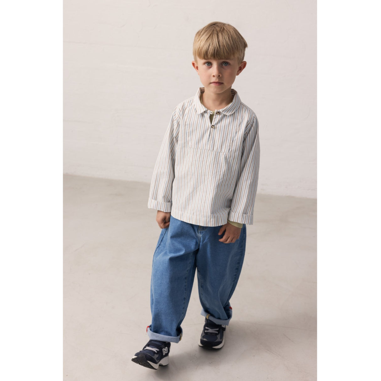 MarMar Cotton Blue Iris Stripe Tovas Shirt