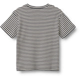 Wheat Navy Rib Stripe Set T-shirt S/S & Shorts Fabian