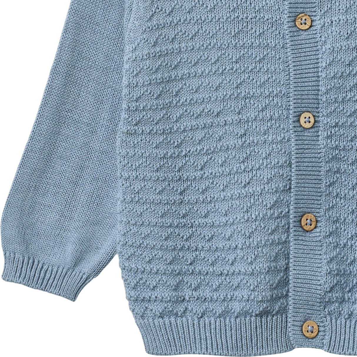 Wheat Faded Denim Knit Cardigan Bjørn
