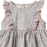 Wheat Air Blue Flowers Dress Suit Sofia