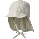 Wheat Blue Ocean Stripe Sun Hat Woven Tonga