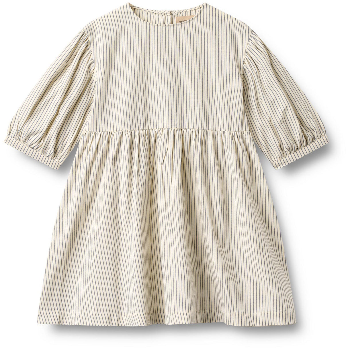Wheat Dark Blue Stripe Dress 3/4 Sleeve Magda