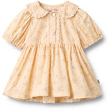 Wheat Barely Apricot Flowers Dress S/S Adele