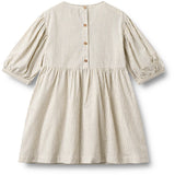 Wheat Dark Blue Stripe Dress 3/4 Sleeve Magda