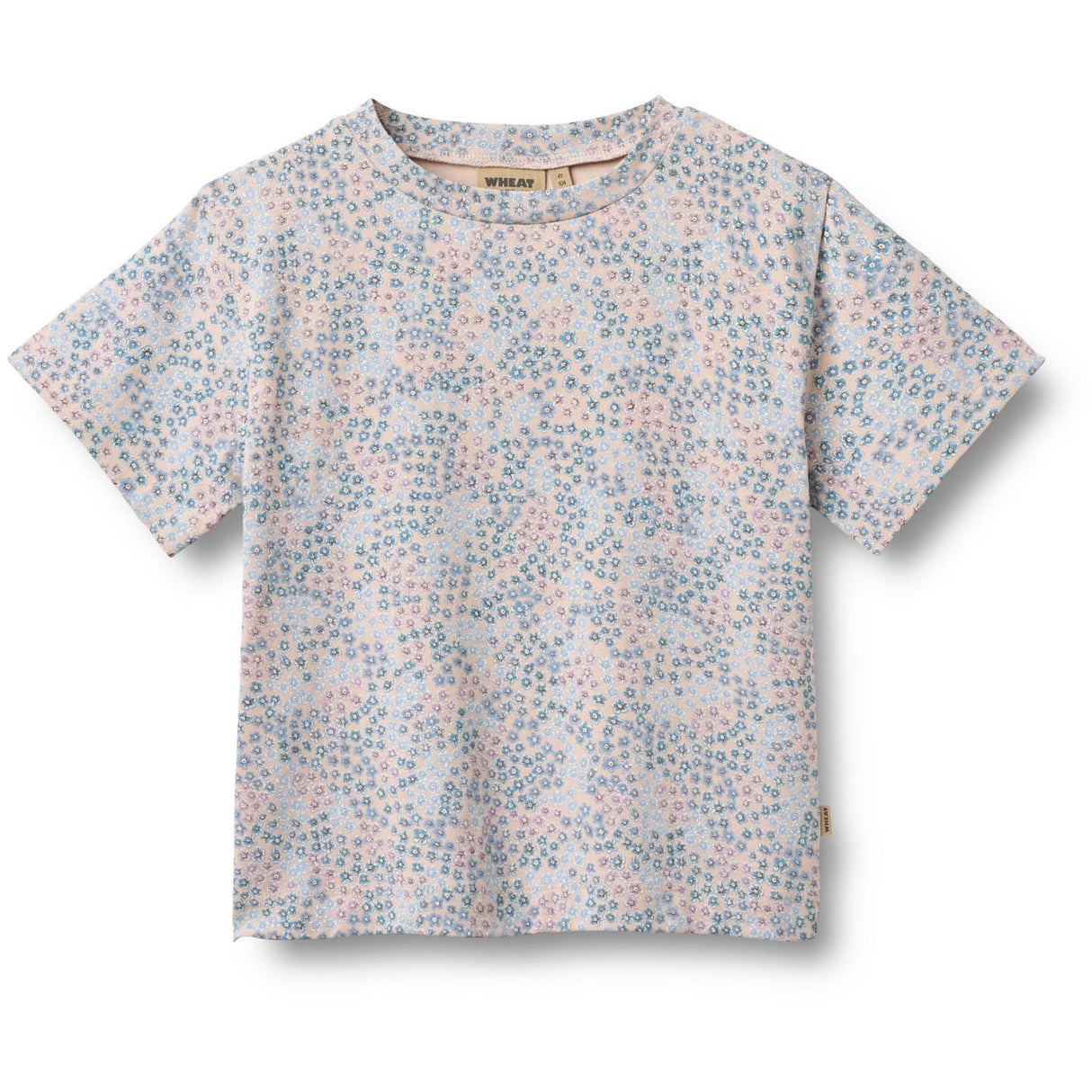 Wheat Powder Blue Flowers T-shirt S/S Ella