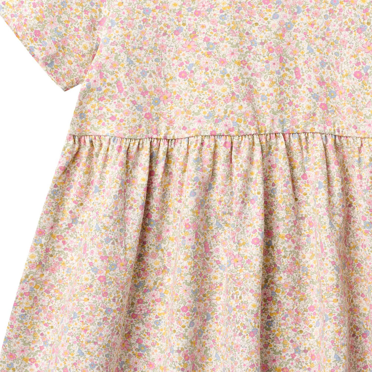 Wheat Blush Flower Meadow Jersey Dress Anna
