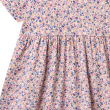 Wheat Pink Blue Flowers Jersey Dress Anna