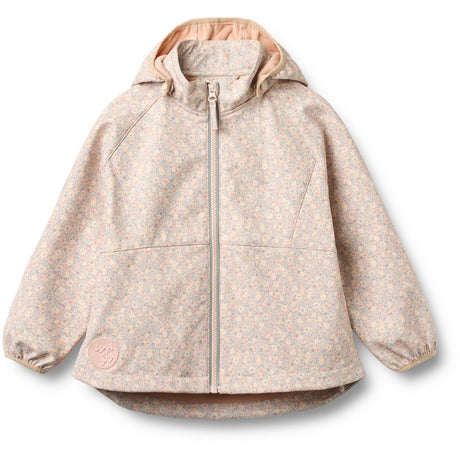 Wheat Rose Shadow Flowers Softshell Jacket Mitta
