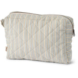 Wheat Blue Ocean Stripe Wash Bag Small Ziggy