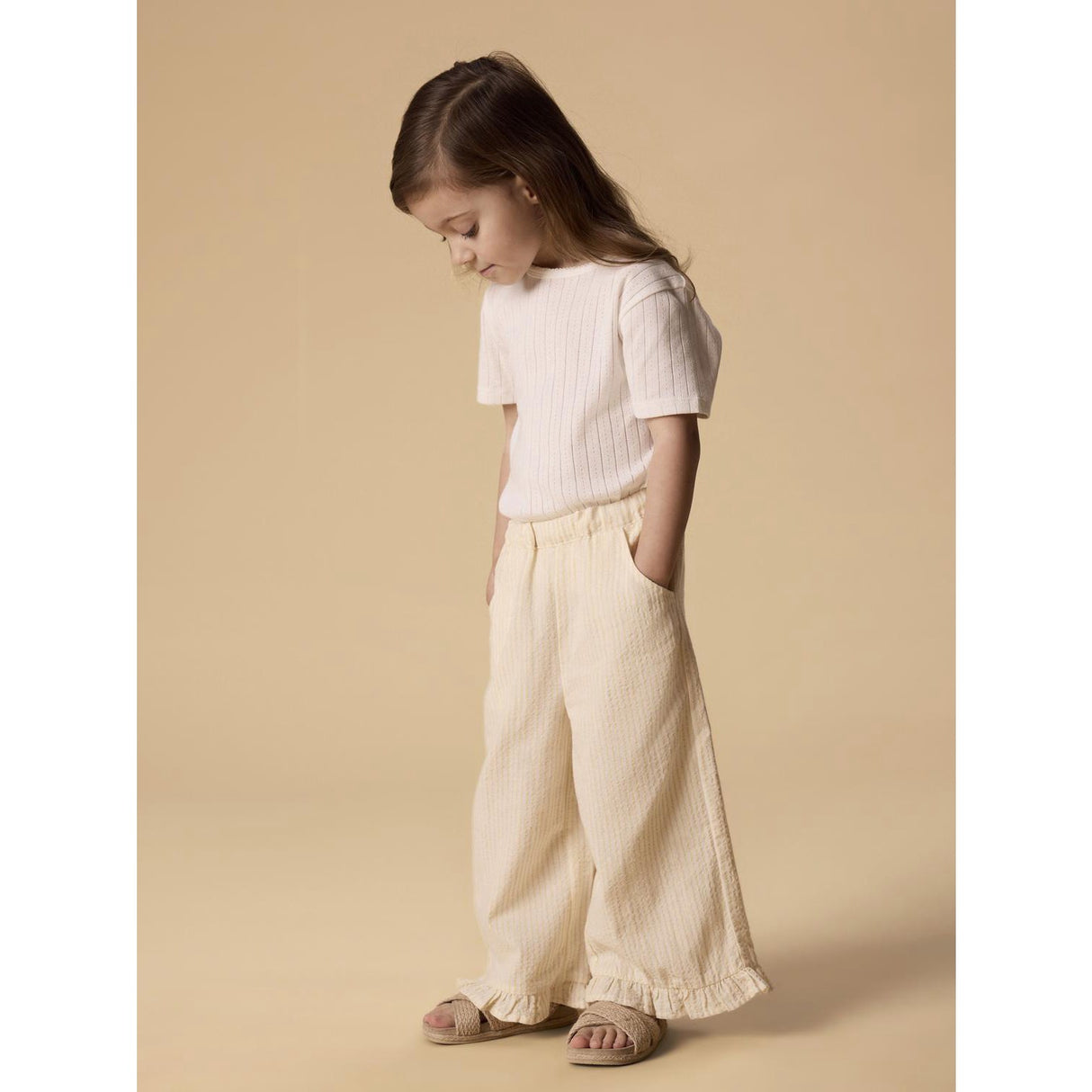 Lil'Atelier Coconut Milk Sahara Sun Nmffolly Wide Pants Lil