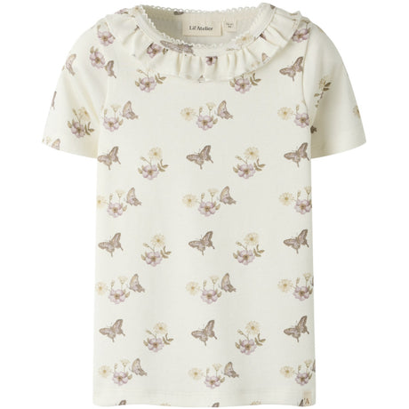 Lil'Atelier Coconut Milk Flower Nmflayo Sia Ss Slim Top Lil