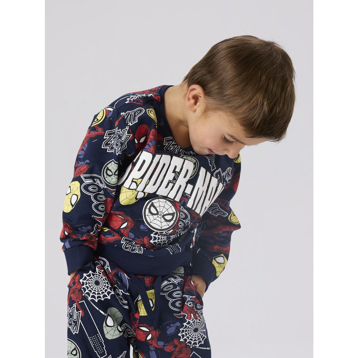 Name It Navy Blazer Nmmjacco Spider Nreg Sweat Unb Mar