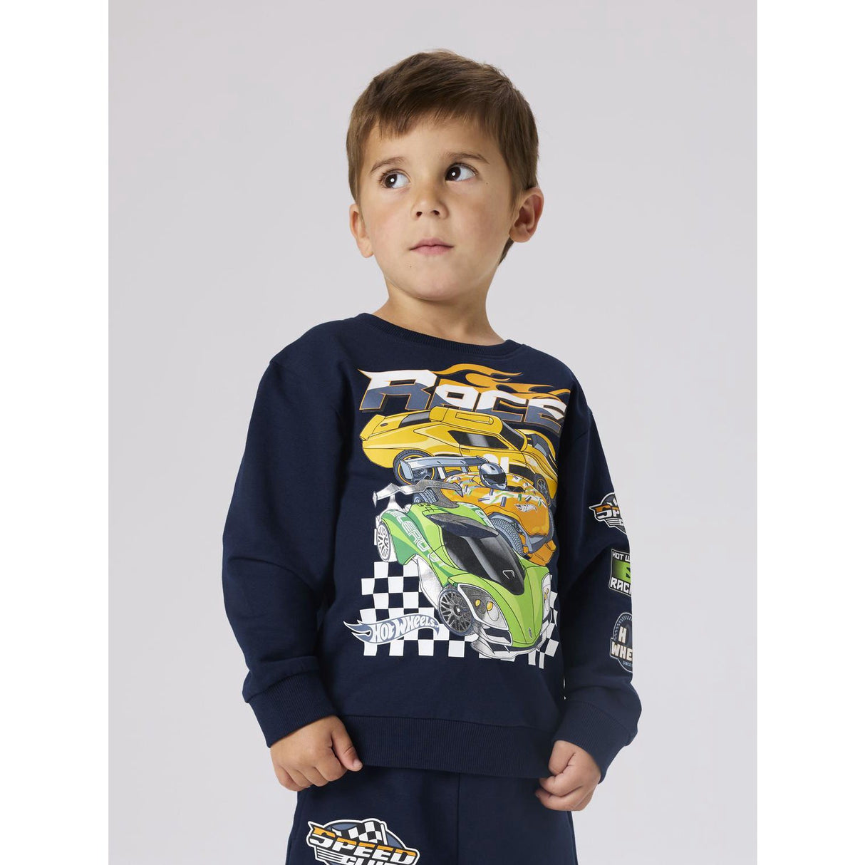 Name It Navy Blazer Nmmjerry Hotwheels Nreg Sweat Unb Mat