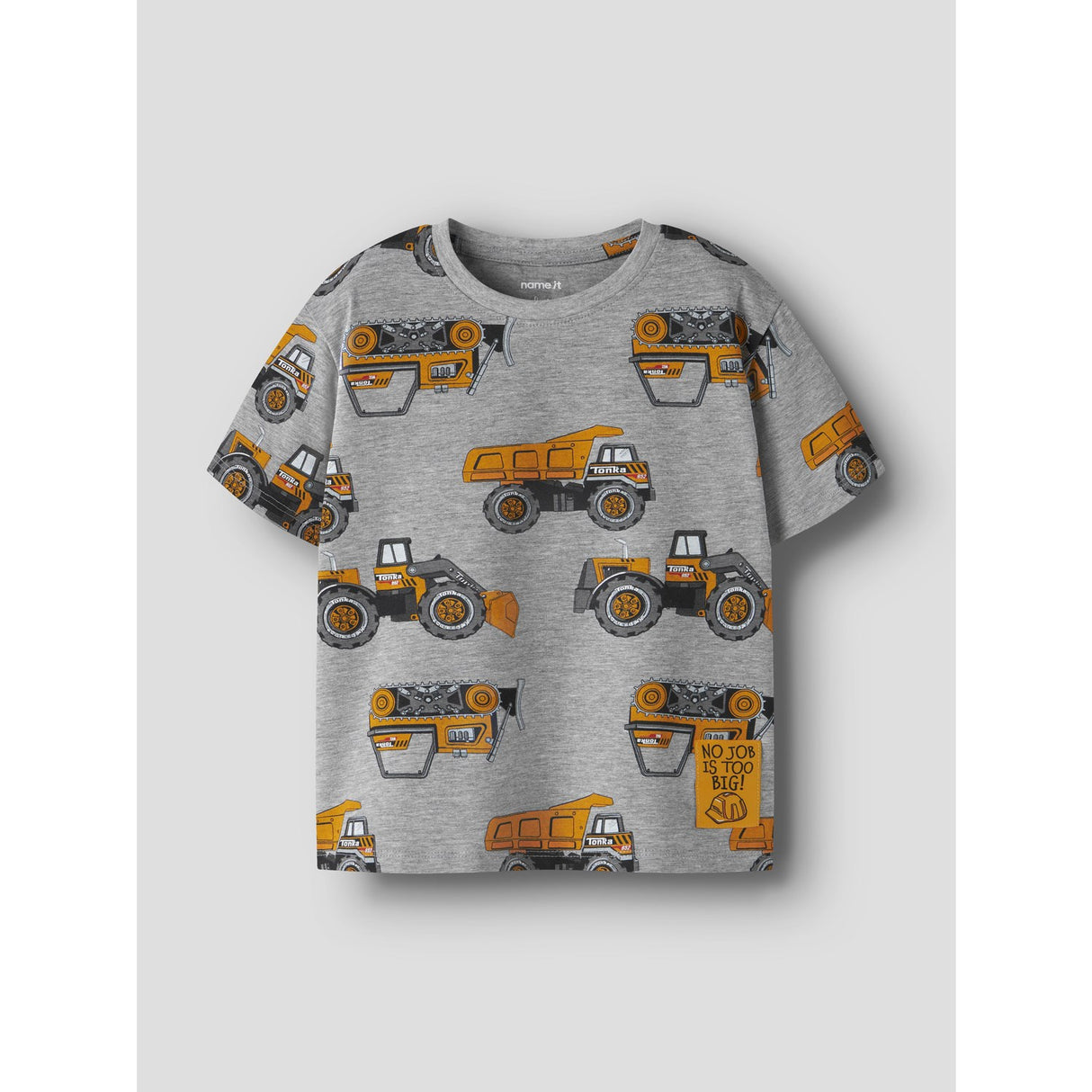 Name It Grey Melange Nmmjimmy Tonka Ss Nreg Top Cplg