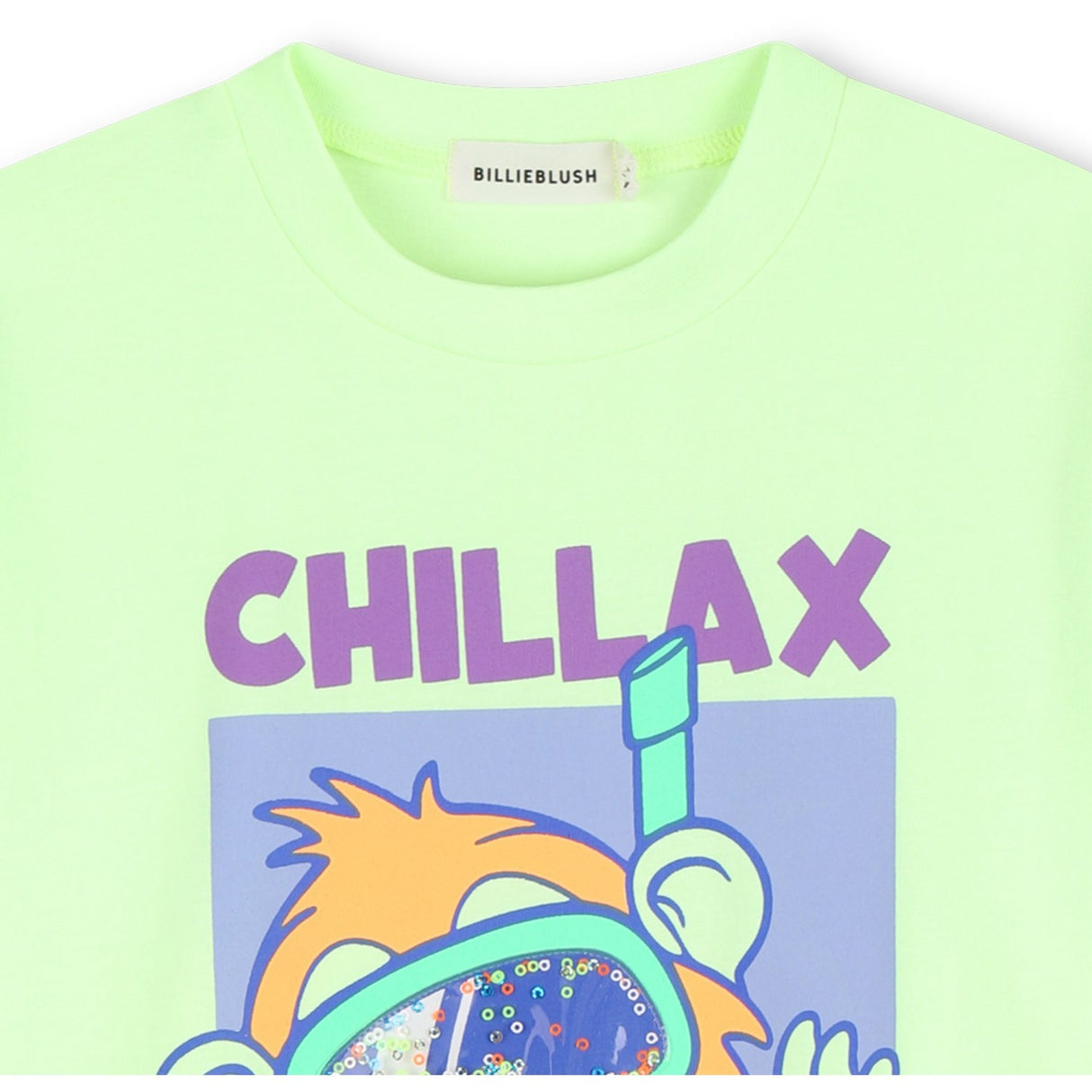 Billieblush Green Lemon Short Sleeves Tee-Shirt