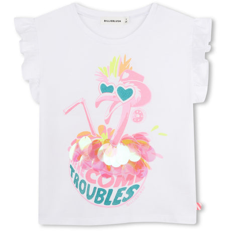 Billieblush White Short Sleeves Tee-Shirt