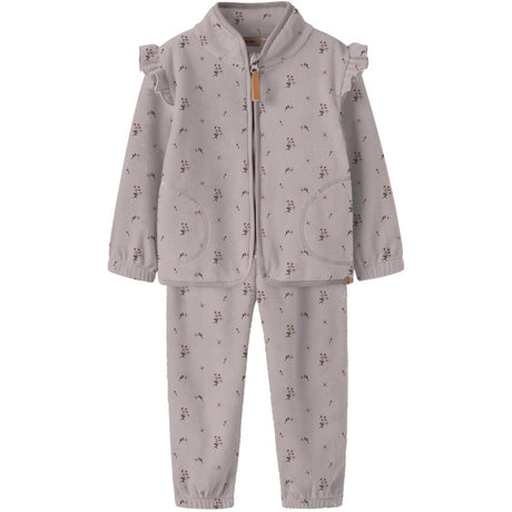 Lil'Atelier Hushed Violet Flowers Nmflaspektra Fleece Set Aop Lil