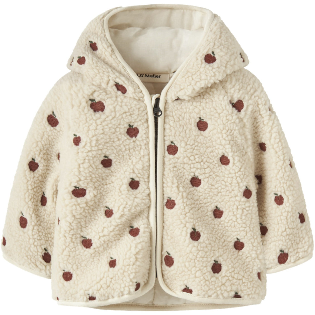 Lil'Atelier Turtledove Apples Nbfnalo Sia Loose Sherpa Jacket Lil