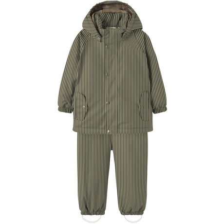 Lil'Atelier Twill Stripes Nmmladry Pad Rain Set Aop Fo Lil