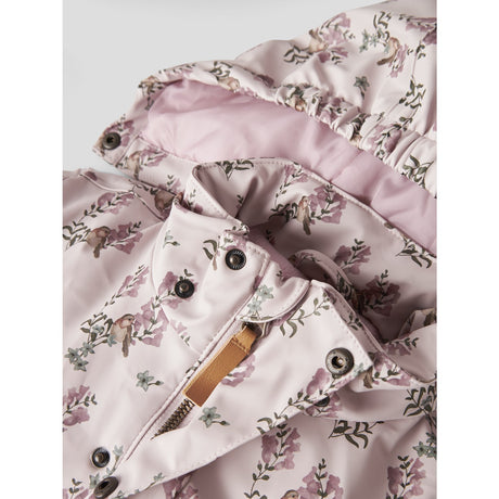 Lil'Atelier Hushed Violet Flowers Nmfladry10 Pad Snowsuit Aop Fo Lil