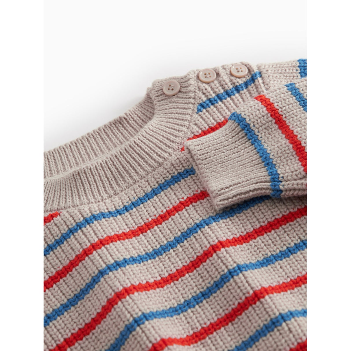 MarMar Cotton Knit EA Stripe Tomato Mix Stripe Teno B Knitted Blouse