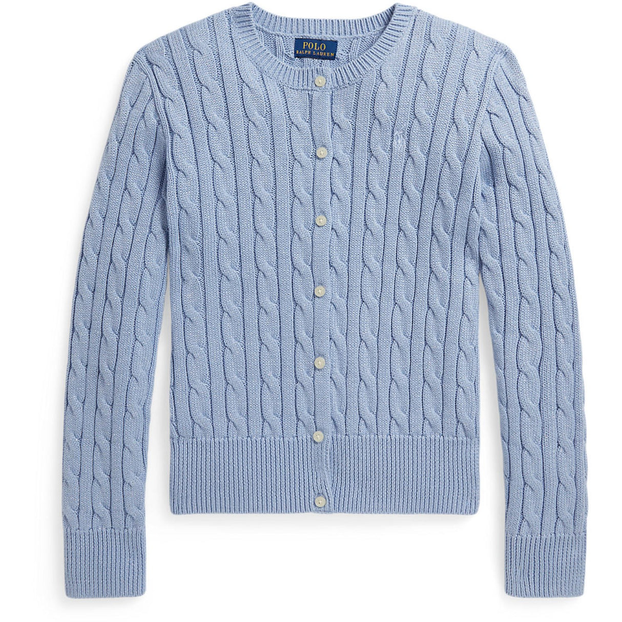 Polo Ralph Lauren Chambray Blue W/ Metallic Cardigan
