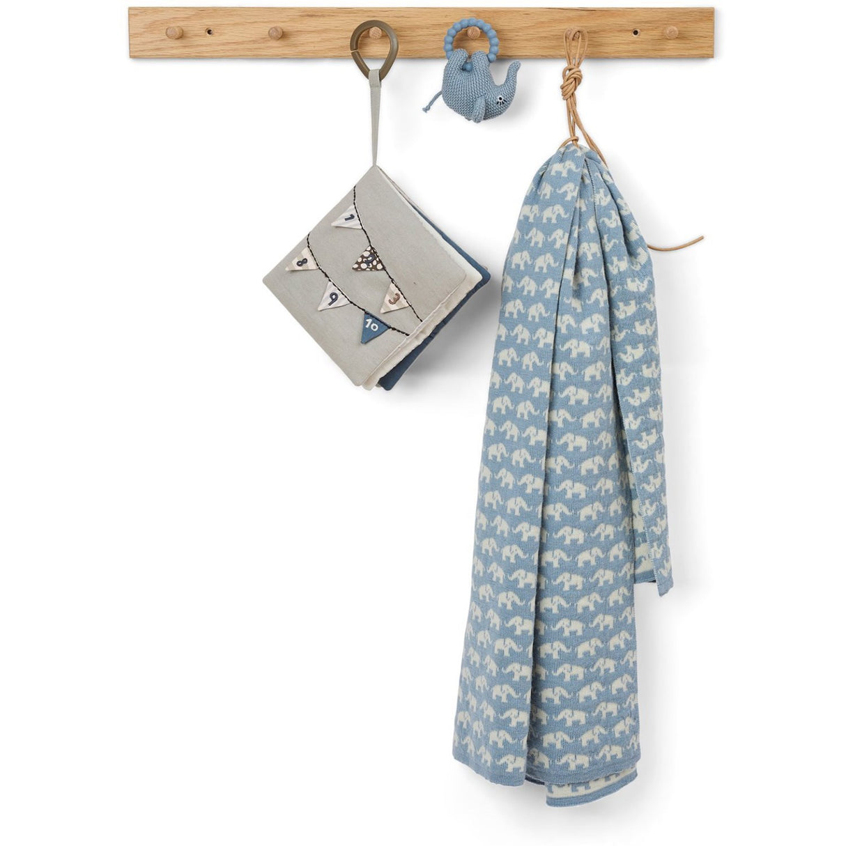 Smallstuff Light Blue Elephant Rattle