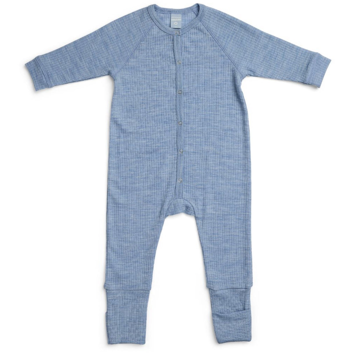 Smallstuff Light Blue Melange Nightsuit Drop Needle