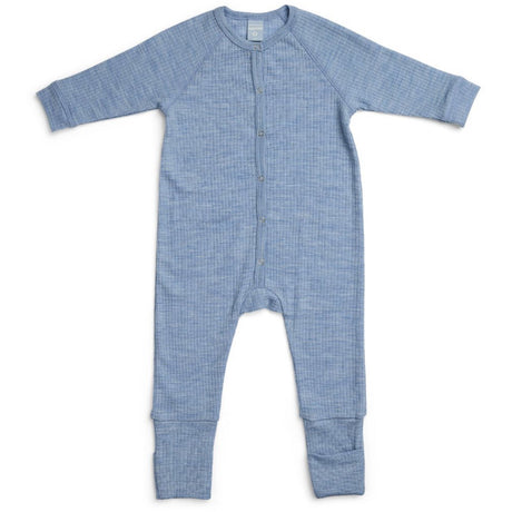 Smallstuff Light Blue Melange Nightsuit Drop Needle