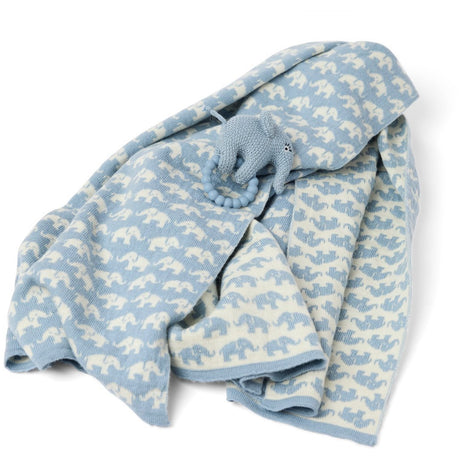 Smallstuff Light Blue Elephant Rattle