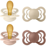 Bibs Ivory/Vanilla/Blush/Woodchuck Pacifier Supreme 4-Pack Latex