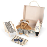 Konges Sløjd Blue Stripe Tiny Teddy Travel