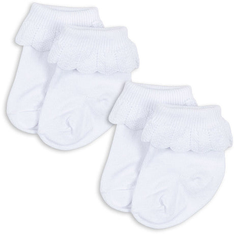 Konges Sløjd Optic White 2 Pack Frill Socks