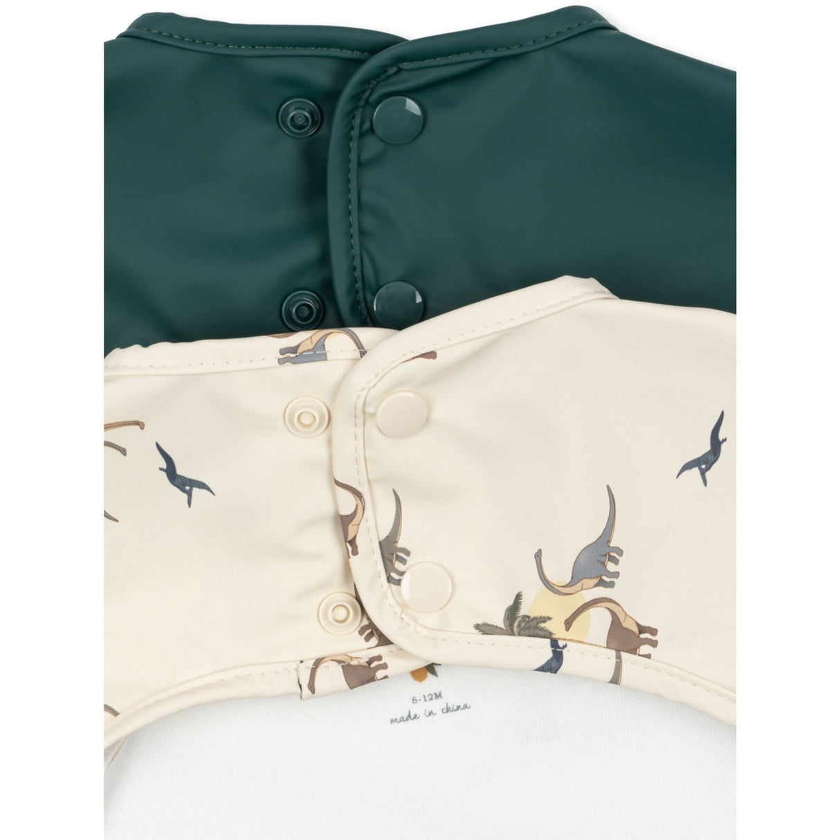Konges Sløjd Kubi/Rain Forest 2 Pack Dinner Bib With Sleeves