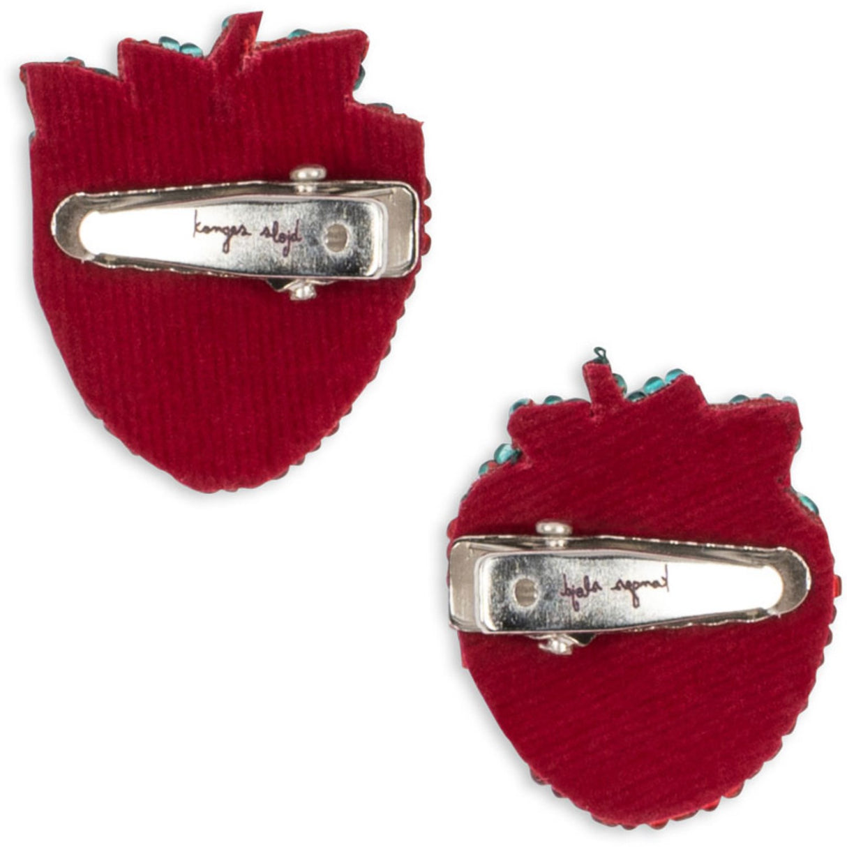 Konges Sløjd Strawberry 2 Pack Strawberry Beaded Hair Clip
