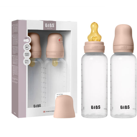 Bibs Blush Baby Bottle Round Latex 2-Pack 270 Ml Medium Flow