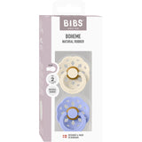 Bibs Ivory/Hush Pacifier Boheme 2-Pack Latex