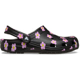 Crocs Black Classic Flower Clog T Blk