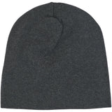 Mikk-Line Dark Grey Melange Cotton Hat - Solid