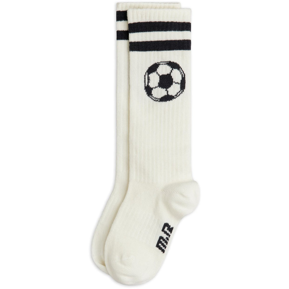 Mini Rodini Off-white Football Knee-High Socks