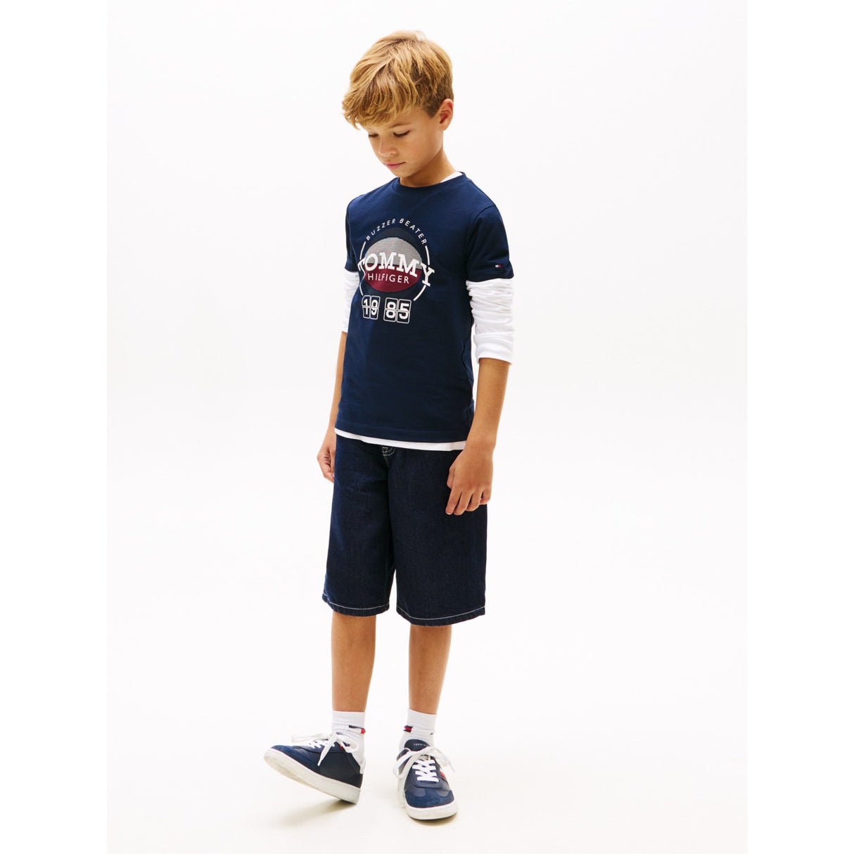 Tommy Hilfiger Dark Night Navy Basketball Graphic T-Shirt