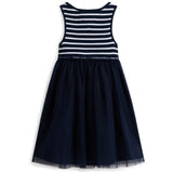 Tommy Hilfiger Dark Night Navy Lg Combi Tulle Dress